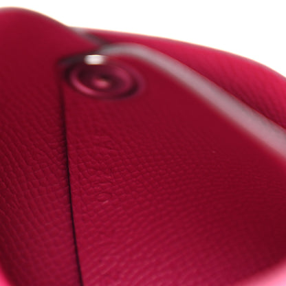 Hermes Madame Calfskin Bastia Coin Purse Rose Pourpre 7 of 8
