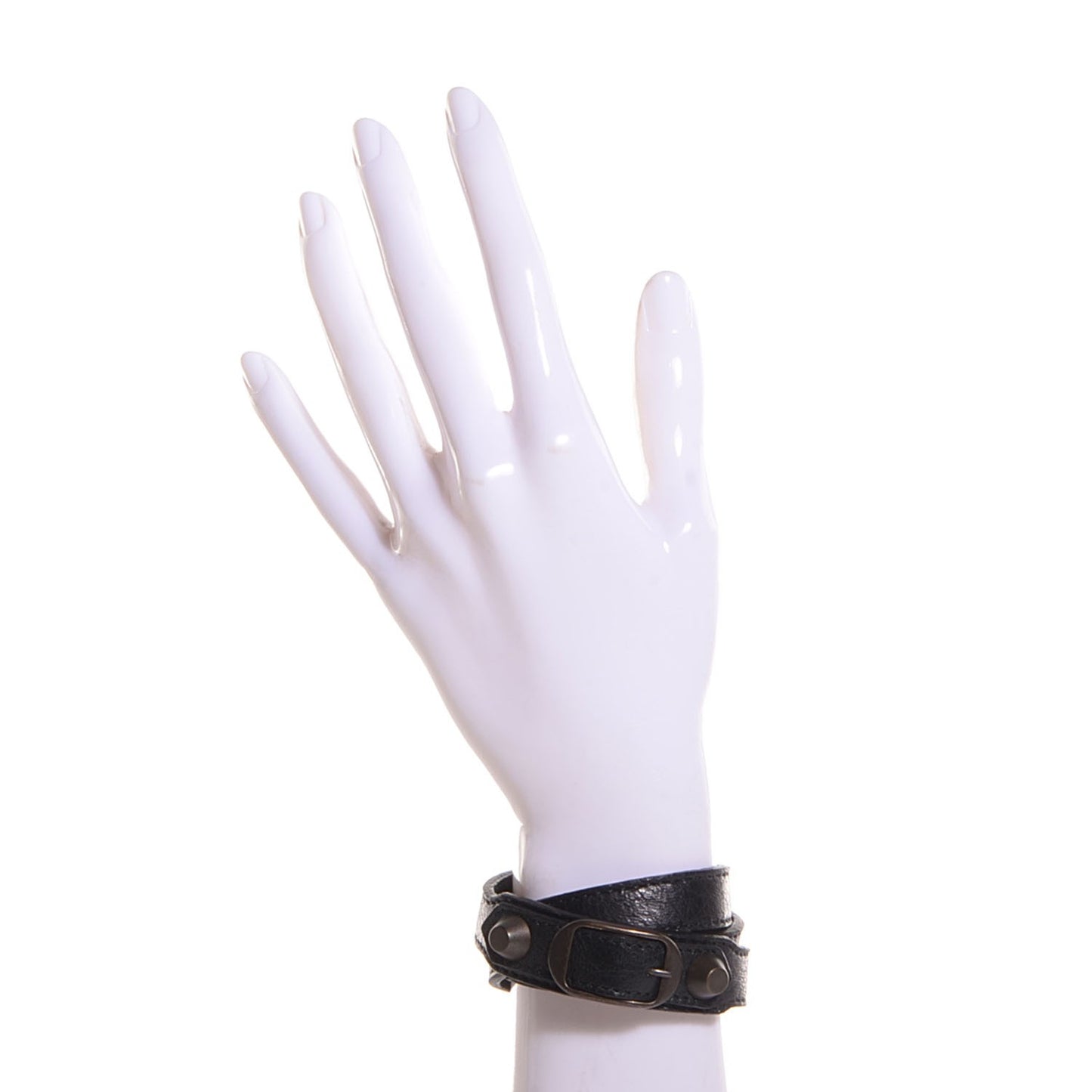 Agneau Arena Classic Hardware Triple Tour Bracelet S Black