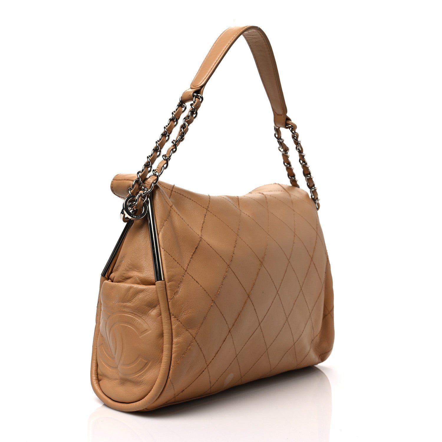 Chanel Lambskin Stitched Medium Ultimate Soft Tote Beige 3 of 8