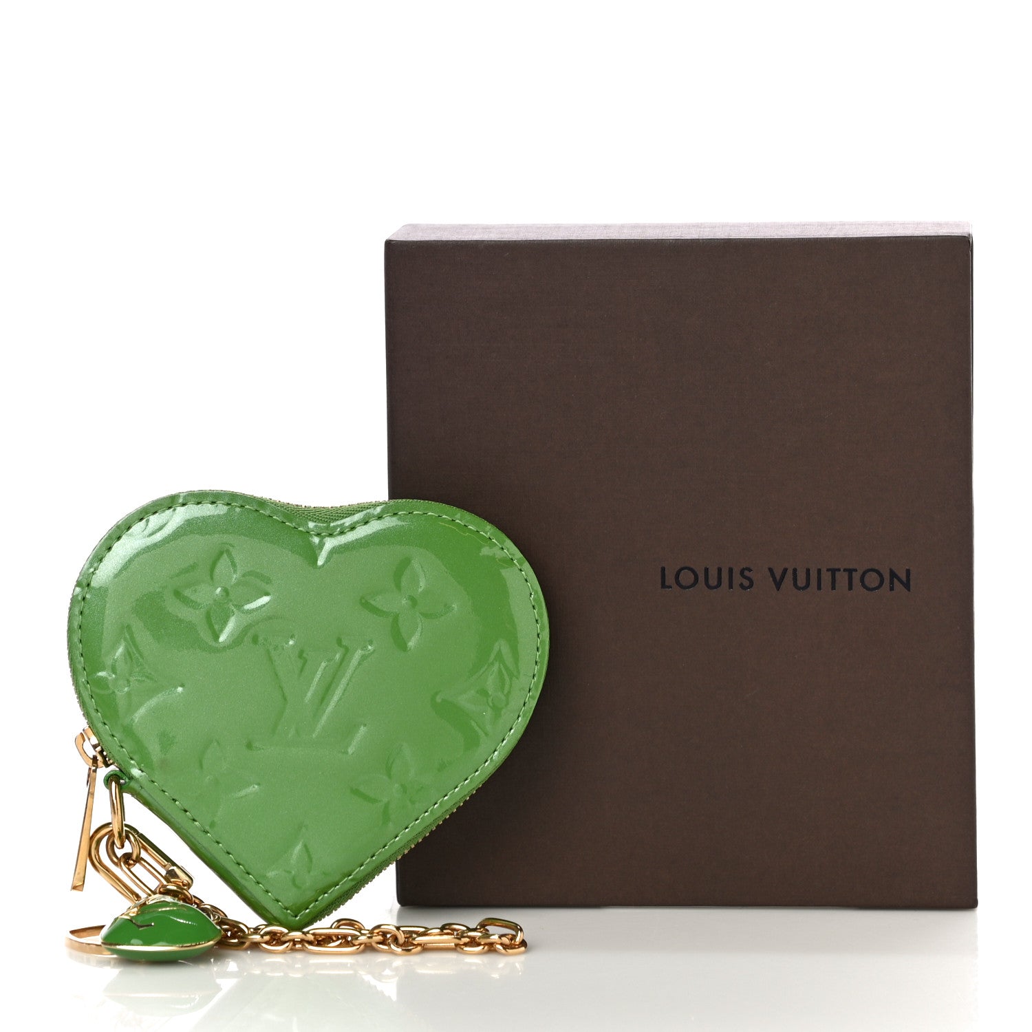 Louis Vuitton Vernis Heart Coin Purse Vert Tonic 11 of 11