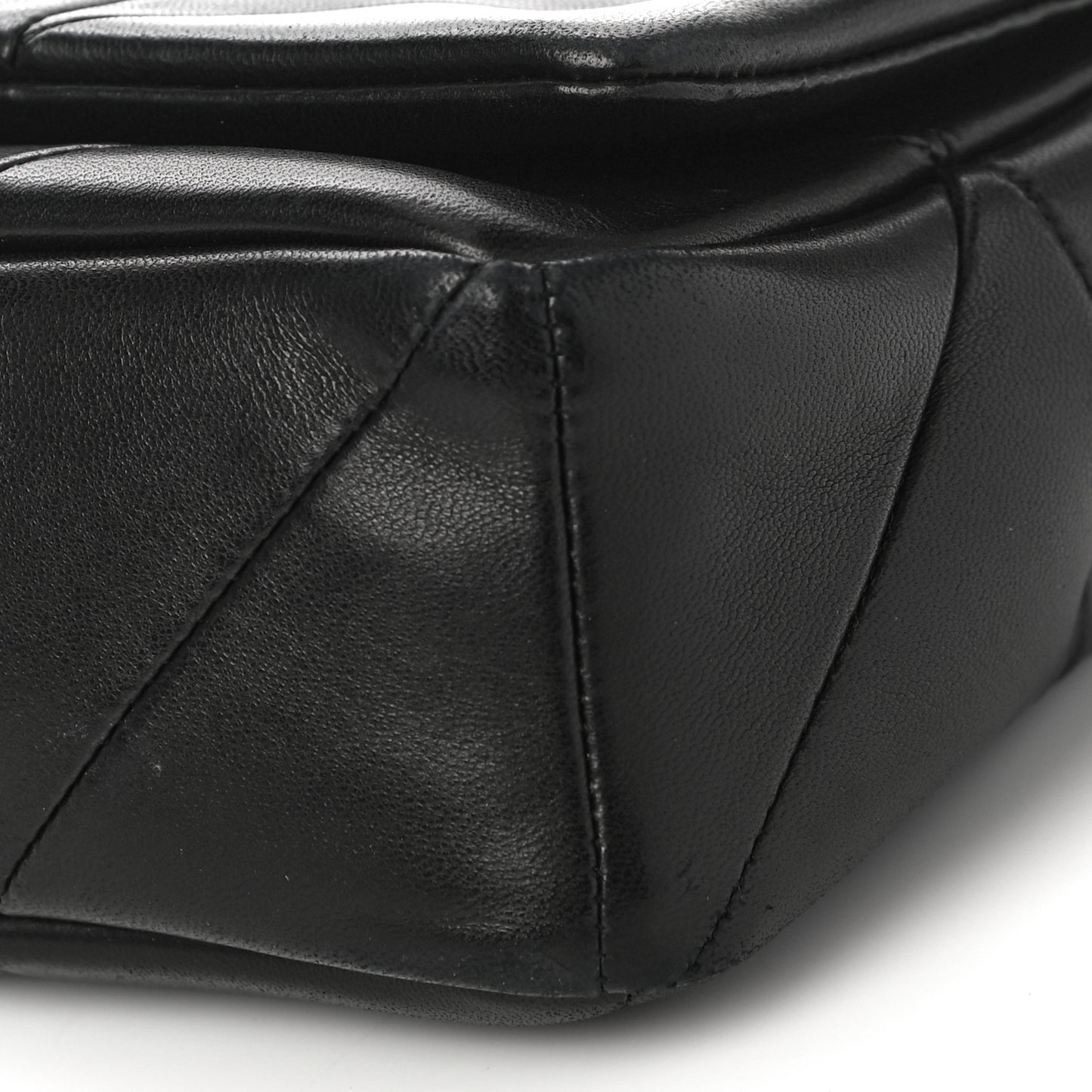 Lambskin Patchwork Monogram Small Jamie Black