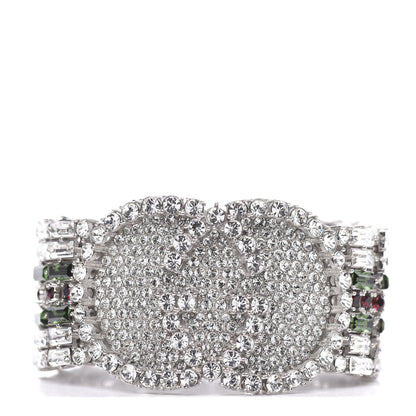 Gucci Crystals Double G Web Tennis Bracelet L 1 of 5