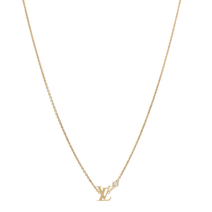 Louis Vuitton 18K Yellow Gold Diamond Idylle Blossom LV Pendant Necklace 1 of 6