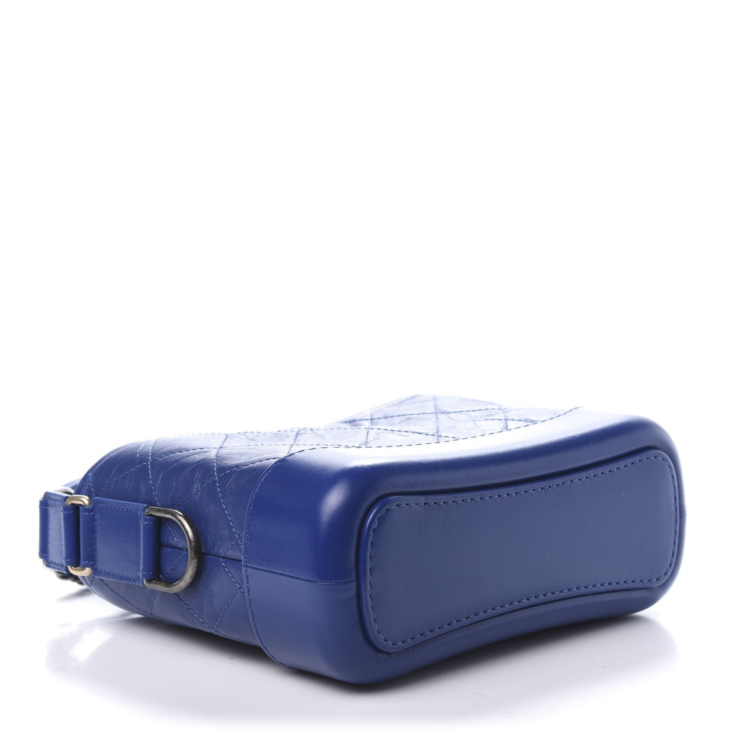 Aged Calfskin Quilted Small Gabrielle Hobo Blue