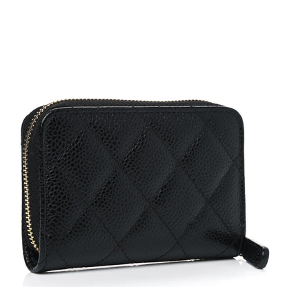 Chanel Caviar Quilted Zip Coin Purse Black 2 of 4