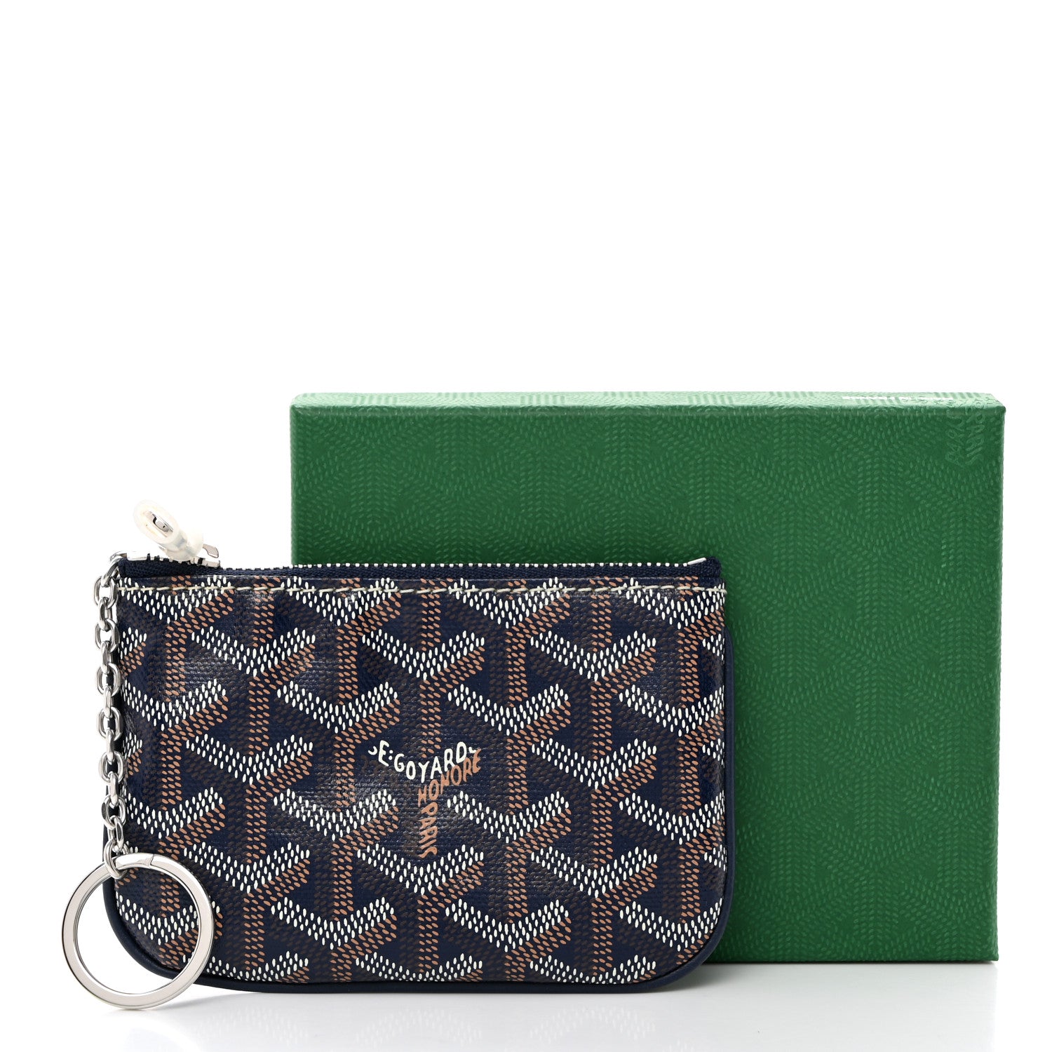 Goyard Goyardine Nano Senat Key Pouch Navy 8 of 8