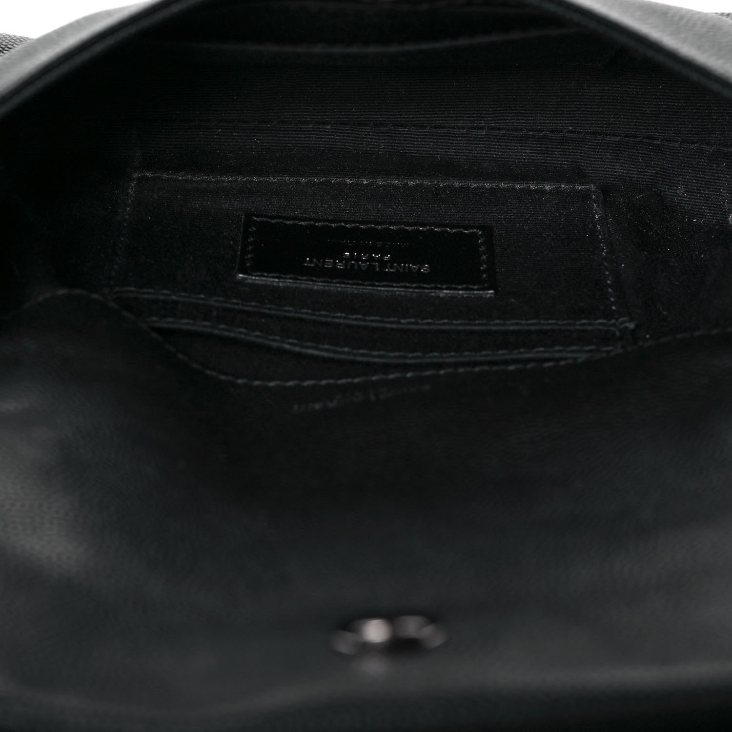Saint Laurent Grain De Poudre Monogram Toy West Hollywood Fold-Over Bag Black 6 of 10