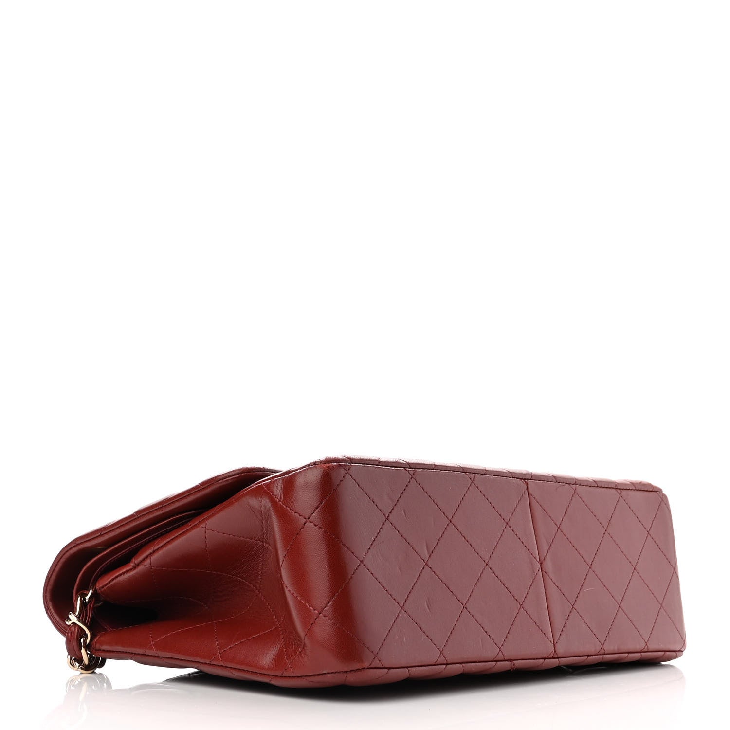 Chanel Lambskin Quilted Jumbo Double Flap Burgundy 4 of 19