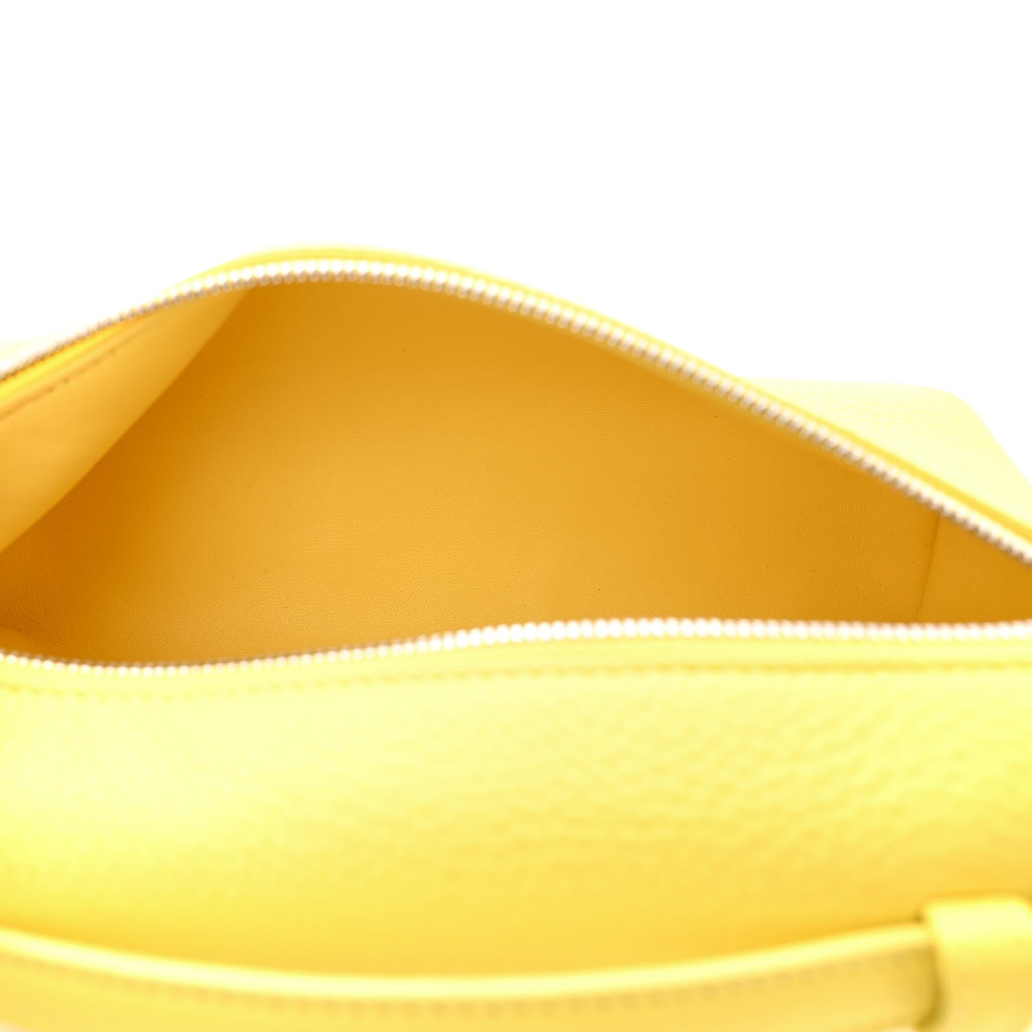 Loro Piana LORO PIANA Grained Calfskin L19 Extra Pocket Pouch Yellow 5 of 10