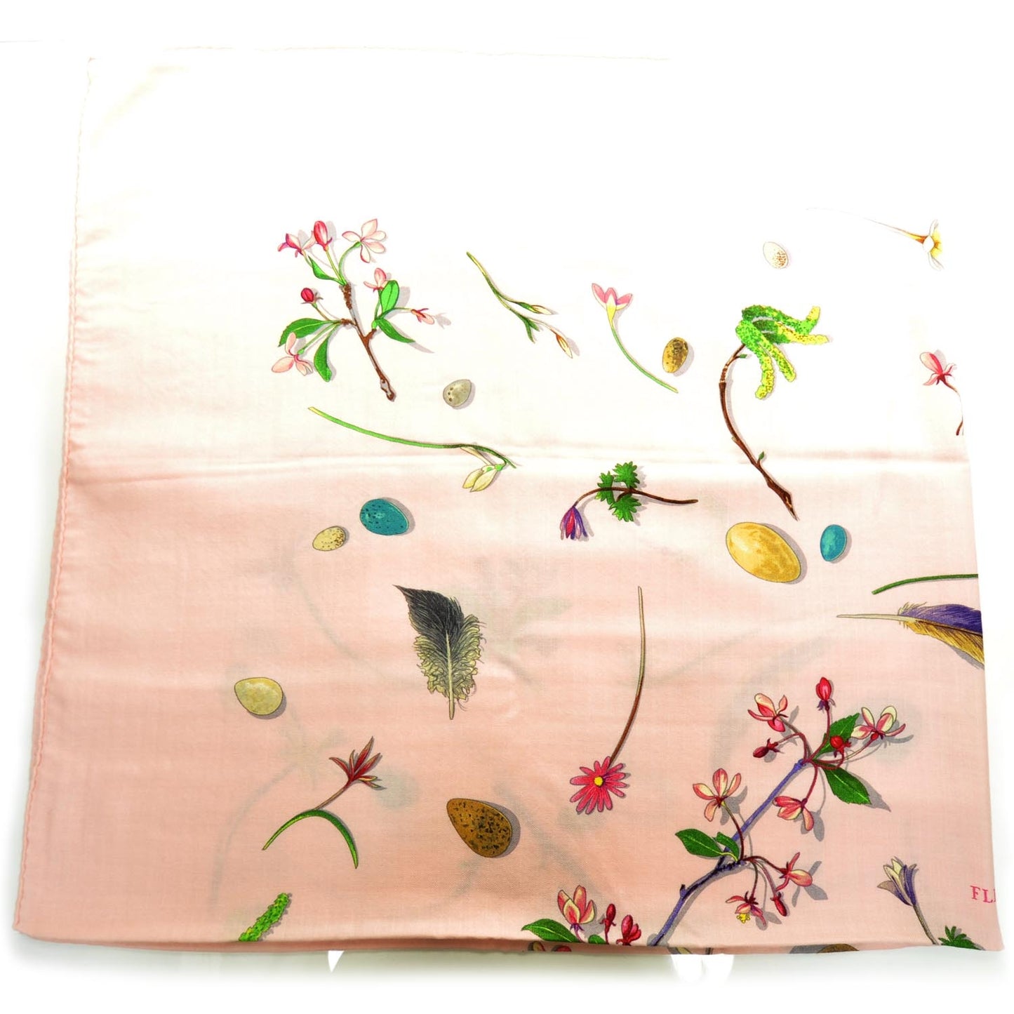 Cashmere Silk Fleurs et Plumes Shawl 140