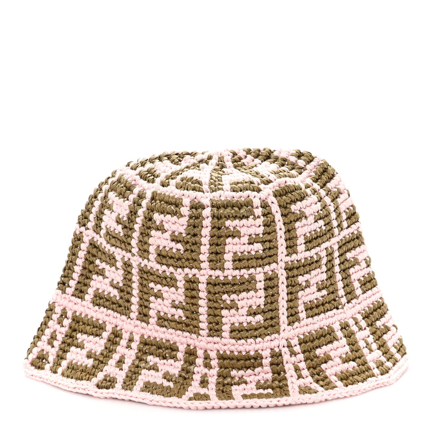 Cotton Rayon FF Woven Bucket Hat S/M Pink Khaki