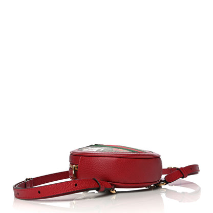 Gucci GG Supreme Monogram Web Flora Mini Ophidia Round Backpack Red 3 of 8