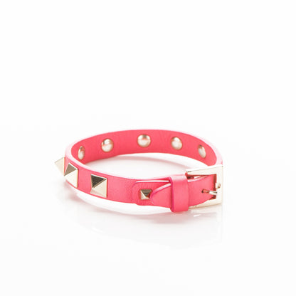 Valentino Garavani Vitello Rockstud Bracelet Pink 3 of 4