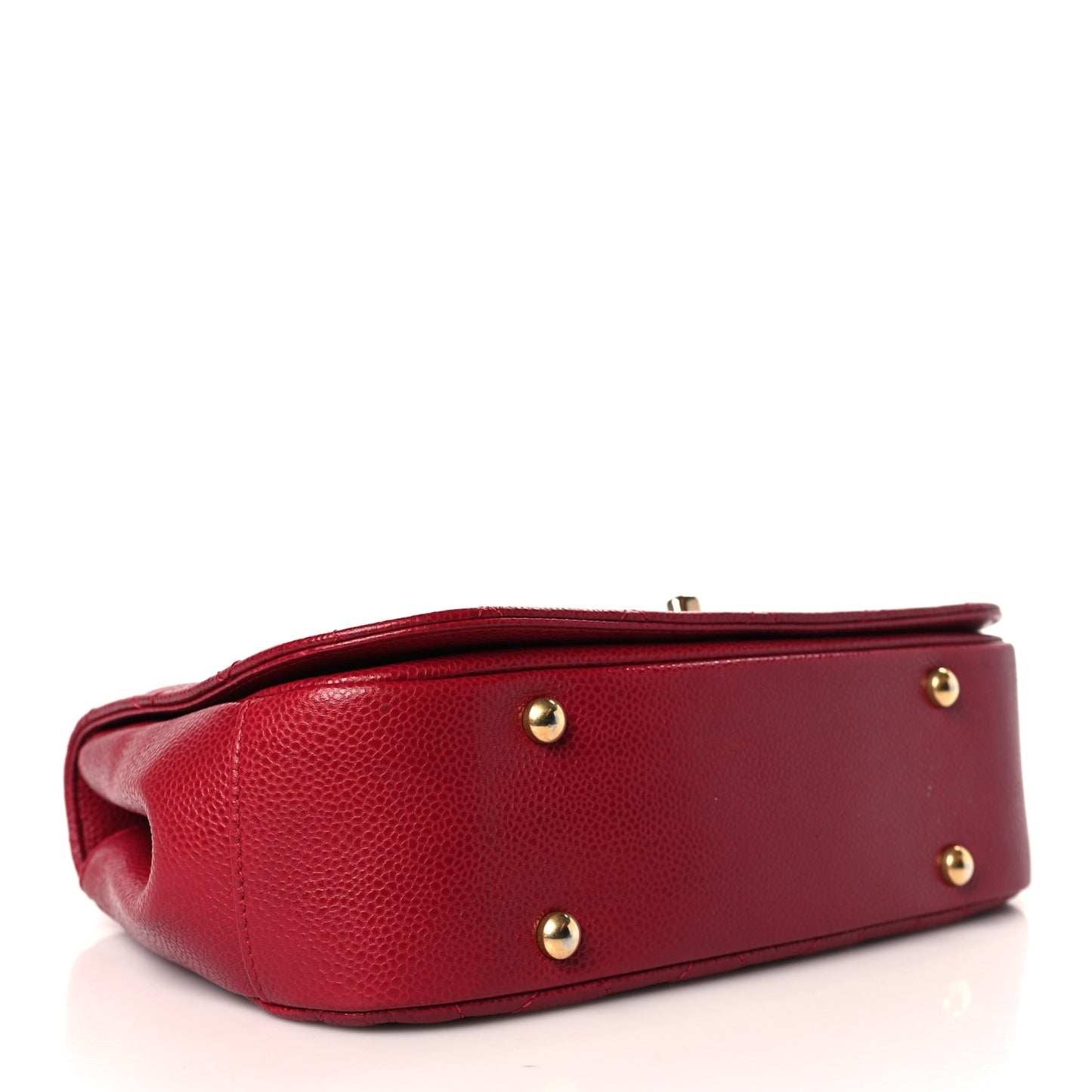 Caviar Quilted Carry Around Flap Bag Red