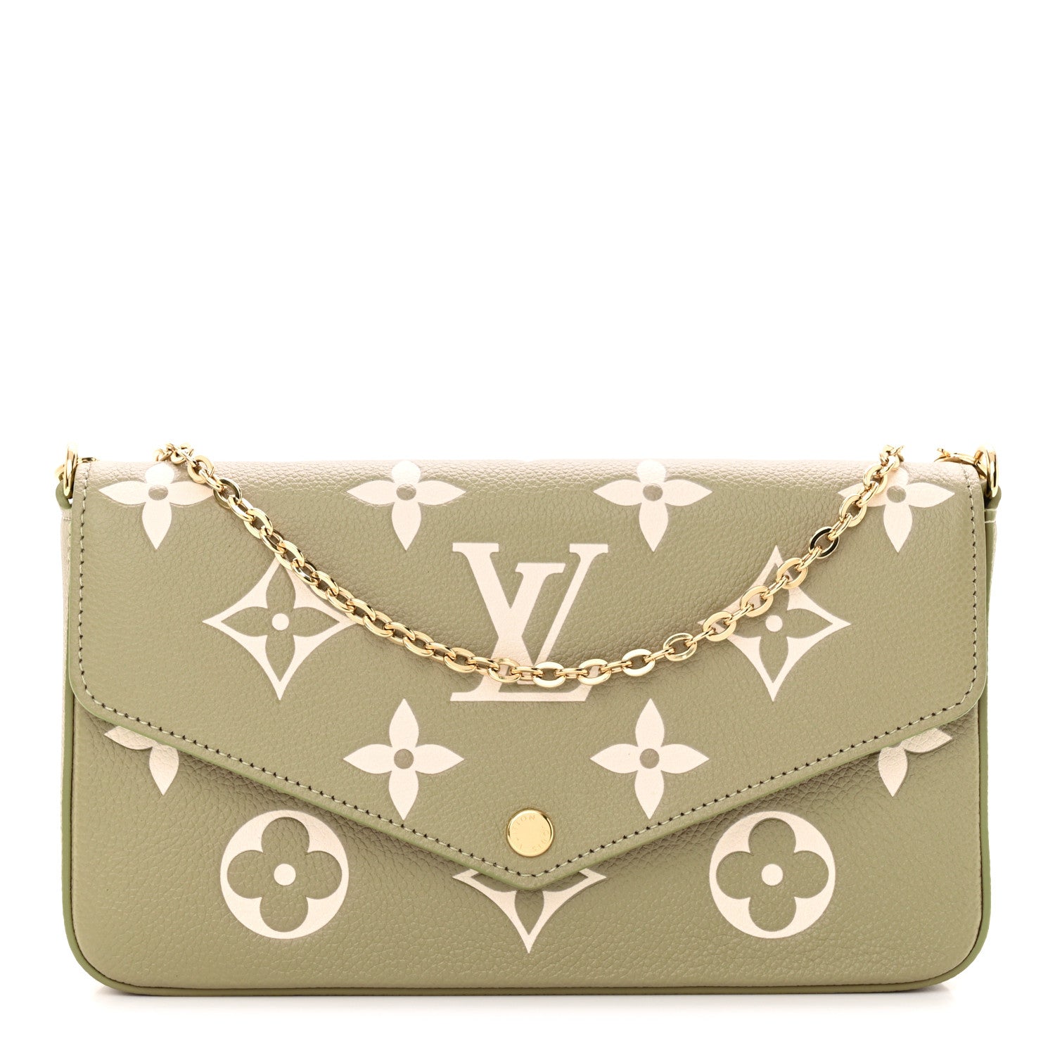 Louis Vuitton Empreinte Monogram Giant Felicie Pochette Tourterelle Creme 1 of 10