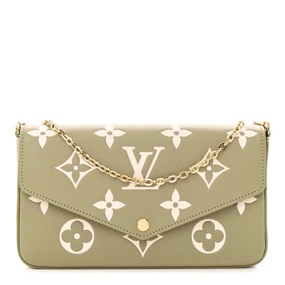 Louis Vuitton Empreinte Monogram Giant Felicie Pochette Tourterelle Creme 1 of 10