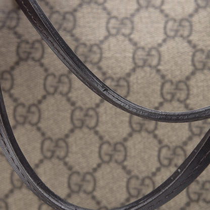 Gucci GG Supreme Monogram Medium Zippered Tote Dark Brown 12 of 13