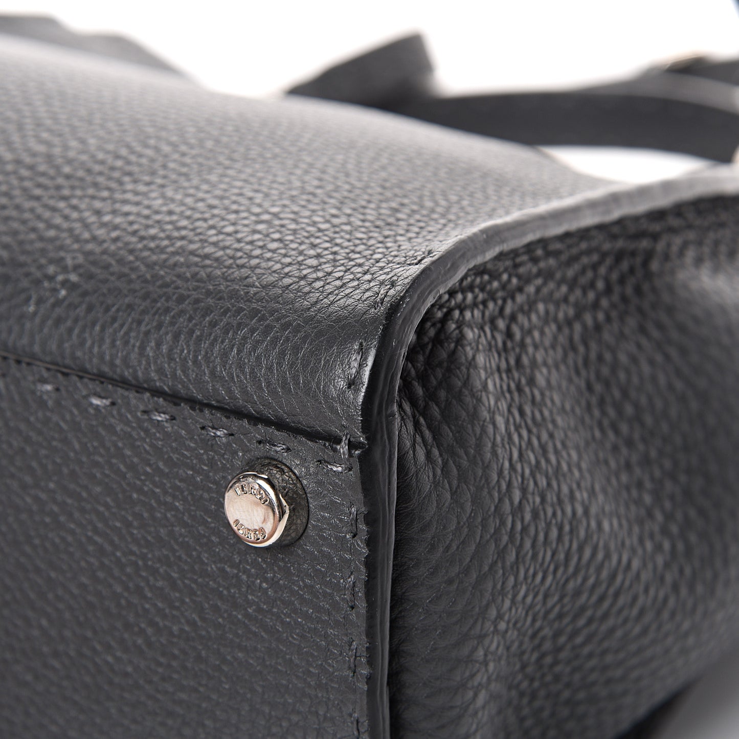 Cuoio Romano Selleria Bi-Color Medium Peekaboo Iconic Satchel Asfalto Latte
