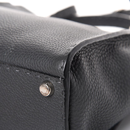 Fendi Cuoio Romano Selleria Bi-Color Medium Peekaboo Iconic Satchel Asfalto Latte 12 of 14