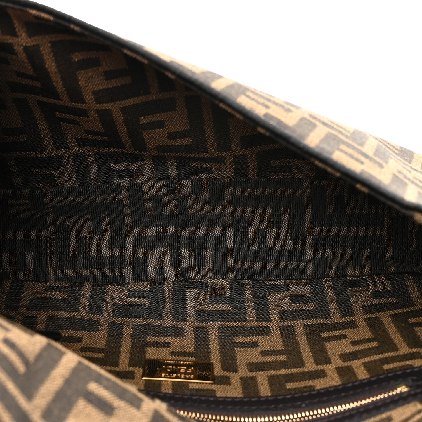 Fabric Jacquard FF 1974 Medium Baguette Tobacco Moro Black