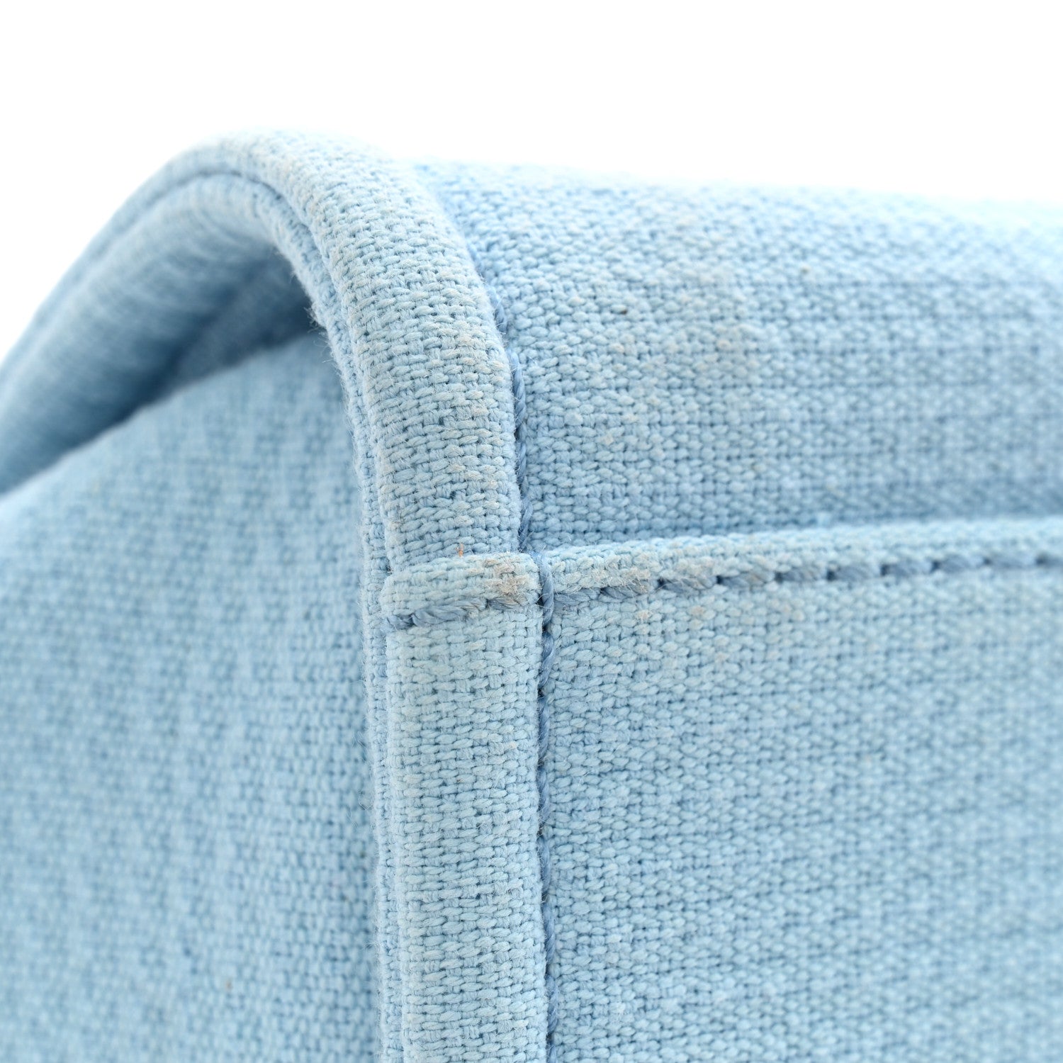 Chanel Mixed Fibers Small Deauville Tote Light Blue 14 of 15