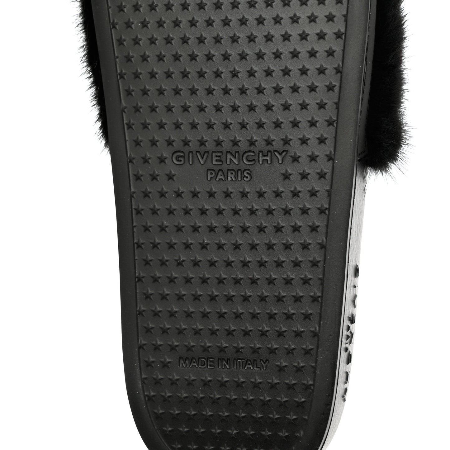 Mink Rubber Slide Sandals 39 Black