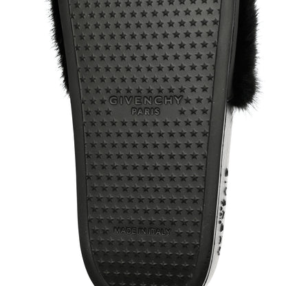Givenchy Mink Rubber Slide Sandals 39 Black 7 of 10
