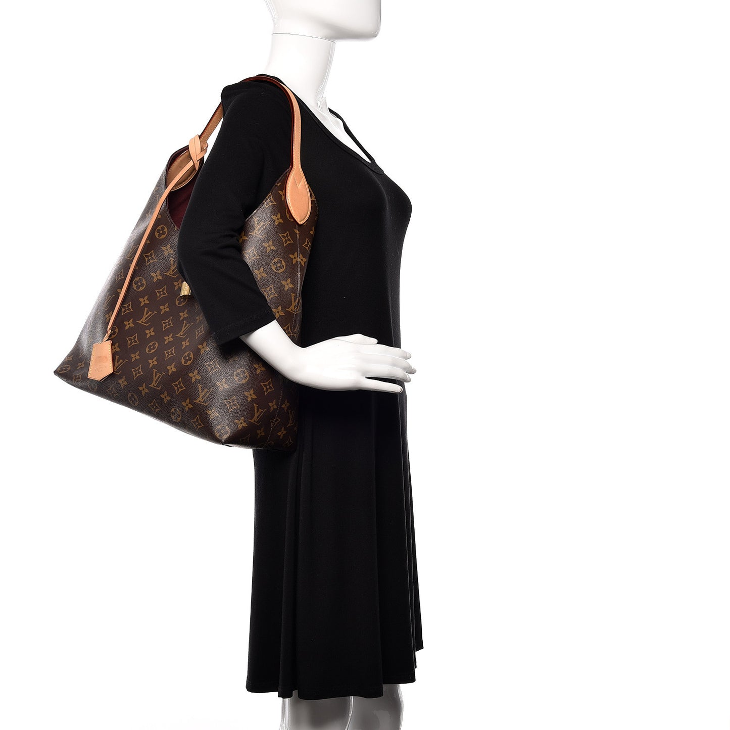 Monogram Flower Hobo Beige