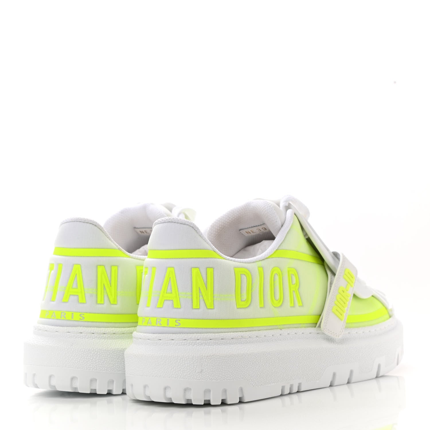 Christian Dior Reflective Fabric Shaded Dior-ID Platform Sneakers 39 Yellow Fluo 4 of 8
