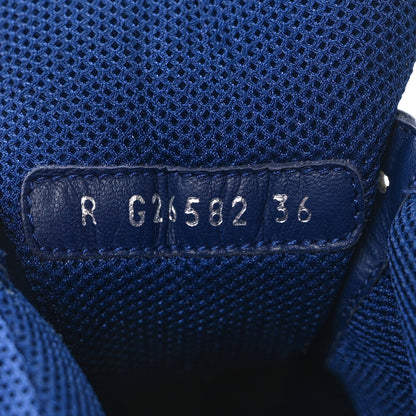 Chanel Mesh Suede Calfskin Womens CC Sneakers 36 Dark 36 Blue Black White 8 of 8