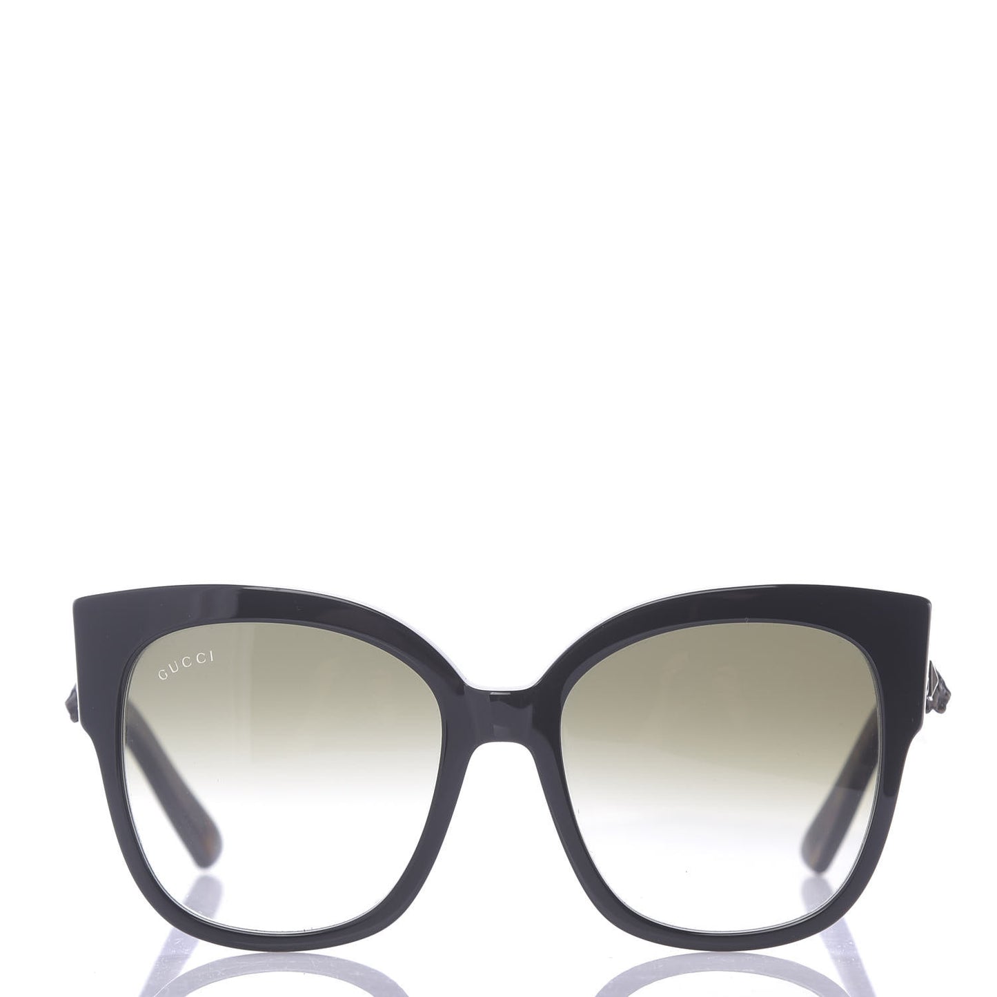 Acetate Square Frame Web Sunglasses GG0059S Black Tortoise
