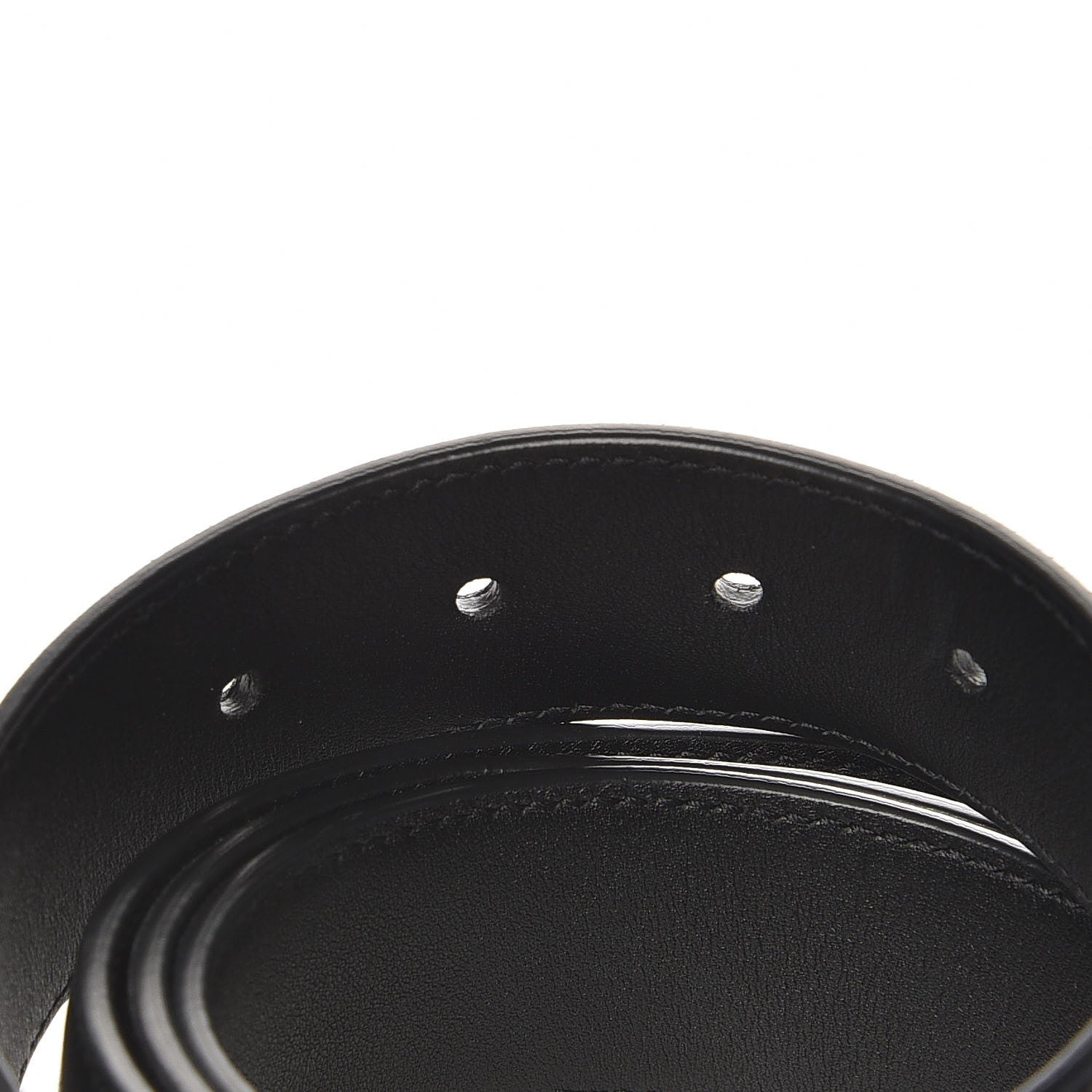 Saint Laurent Lambskin Interlocking Monogram Belt 90 36 Black 5 of 8