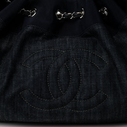 Chanel Denim Stretch Large CC Spirit Cabas Tote Blue 8 of 10