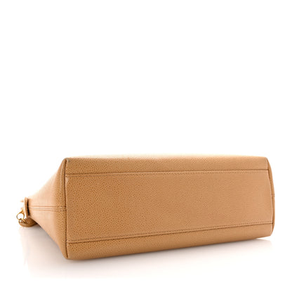 Chanel Caviar Shoulder Bag Beige 4 of 10