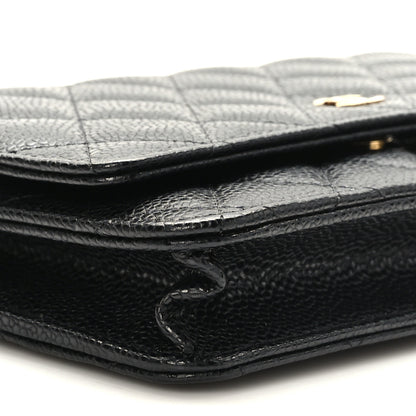 Chanel Caviar Quilted Wallet on Chain WOC Black 9 of 10