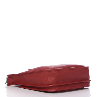 Hermes Taurillon Clemence Evelyne III PM Rouge Casaque 4 of 11