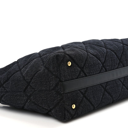 Chanel Denim Calfskin Quilted Small Deauville tote  Black 8 of 9