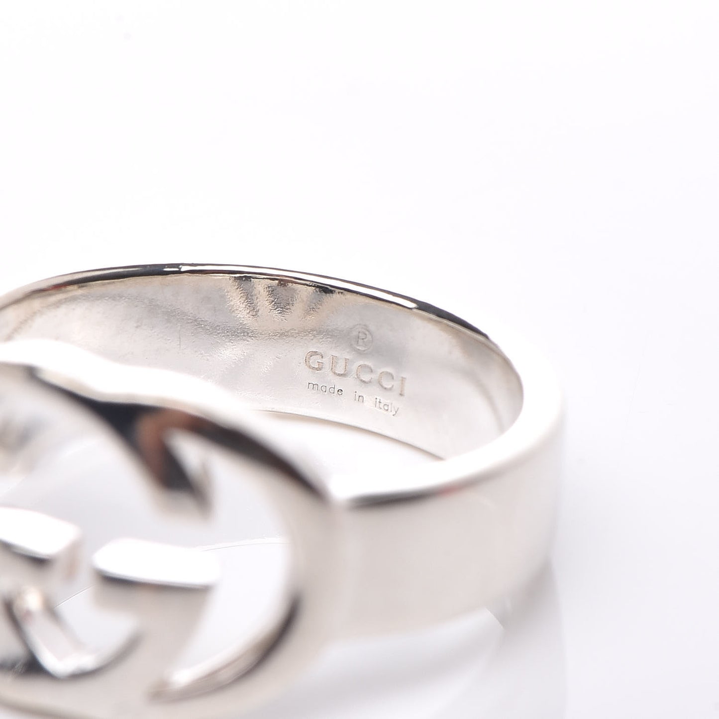 Sterling Silver Interlocking G Ring 50 5.5