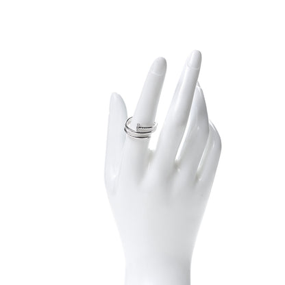 Cartier 18K White Gold Diamond Double Juste Un Clou Ring 57 8 2 of 7