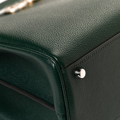 Gucci Grainy Calfskin Medium Zumi Top Handle Bag Vintage Green 12 of 12