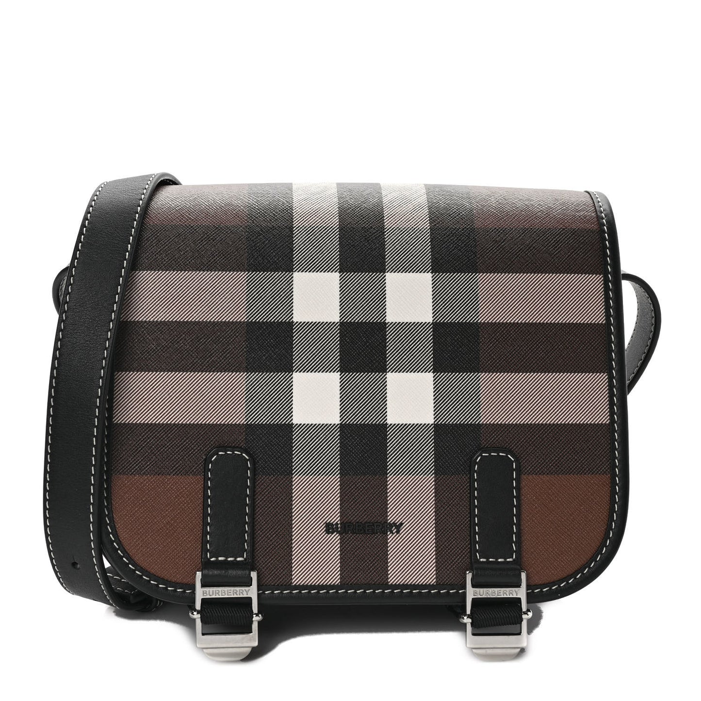 E-Canvas Giant Check Rider Crossbody Dark Cranberry