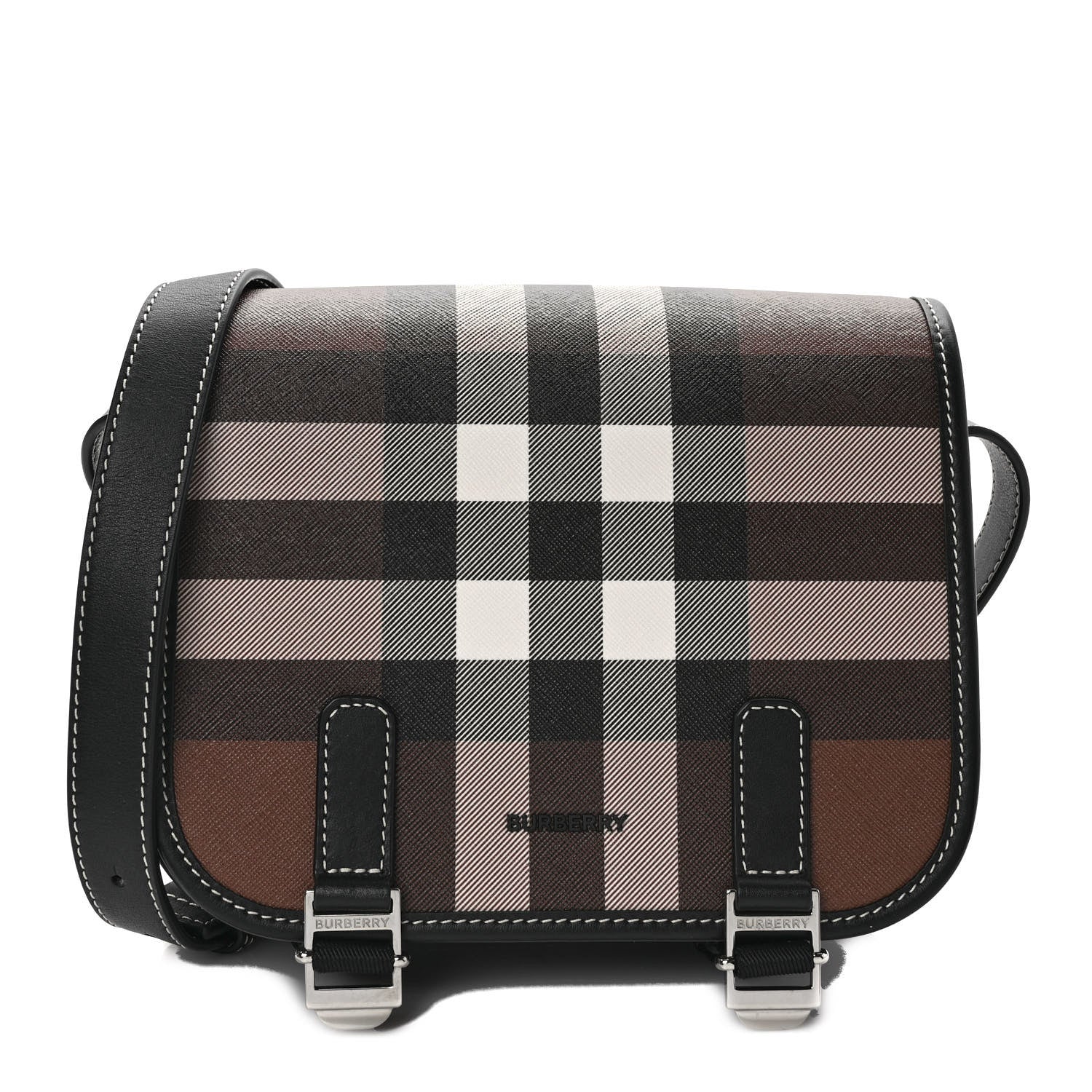 Burberry E-Canvas Giant Check Rider Crossbody Dark Cranberry 1 of 9