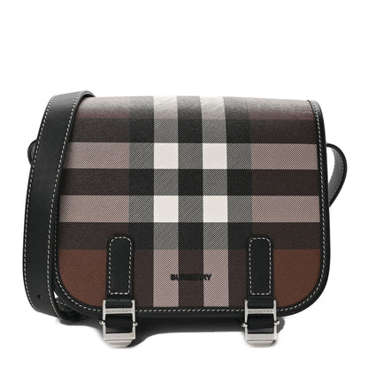 Burberry E-Canvas Giant Check Rider Crossbody Dark Cranberry 1 of 9
