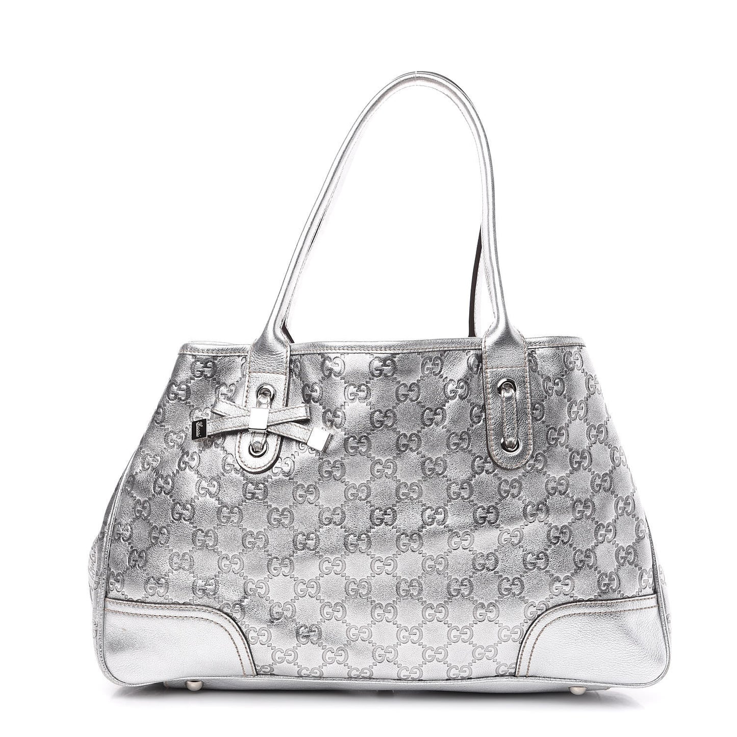 Guccissima Medium Princy Tote Silver