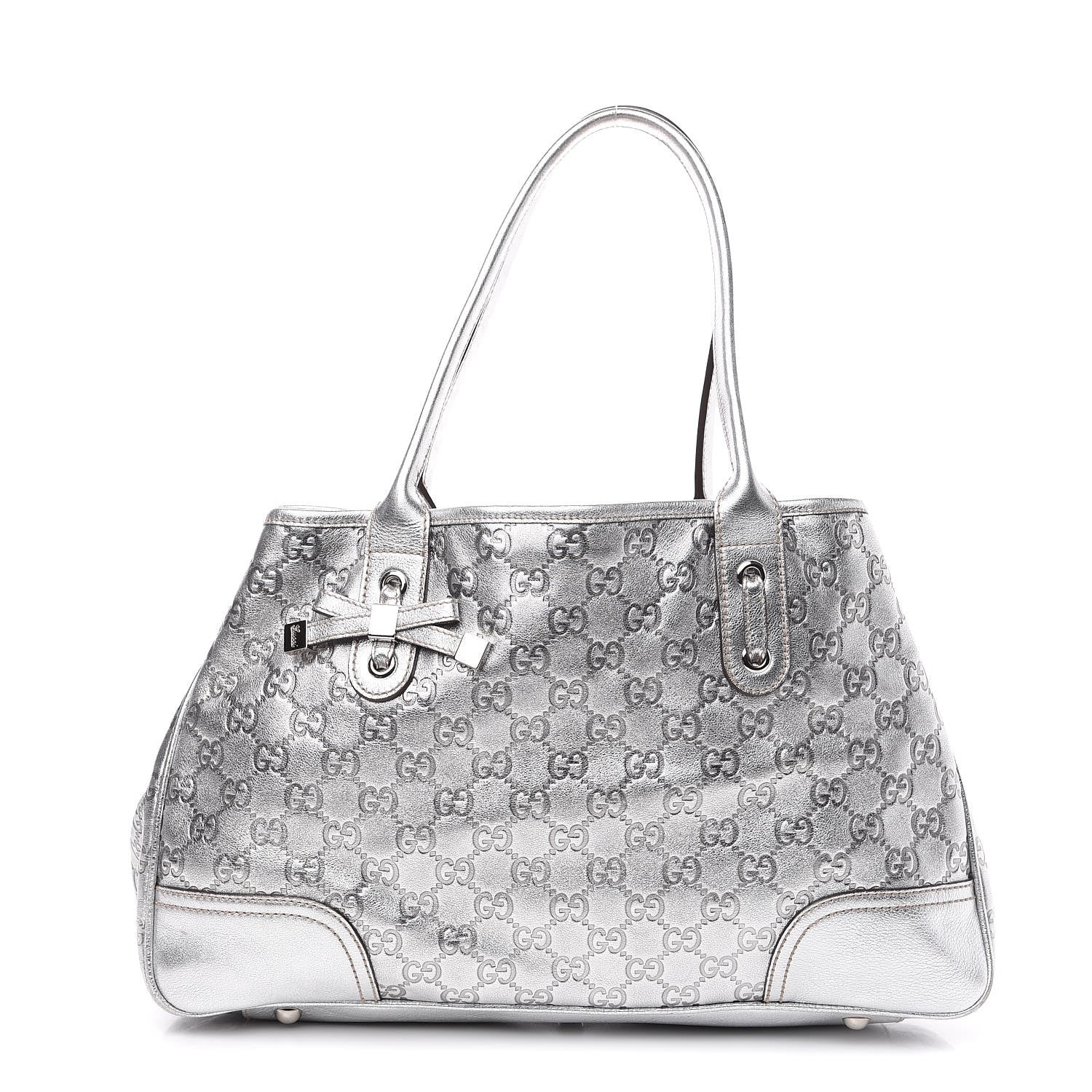 Gucci Guccissima Medium Princy Tote Silver 1 of 9