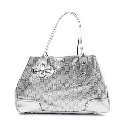 Gucci Guccissima Medium Princy Tote Silver 1 of 9