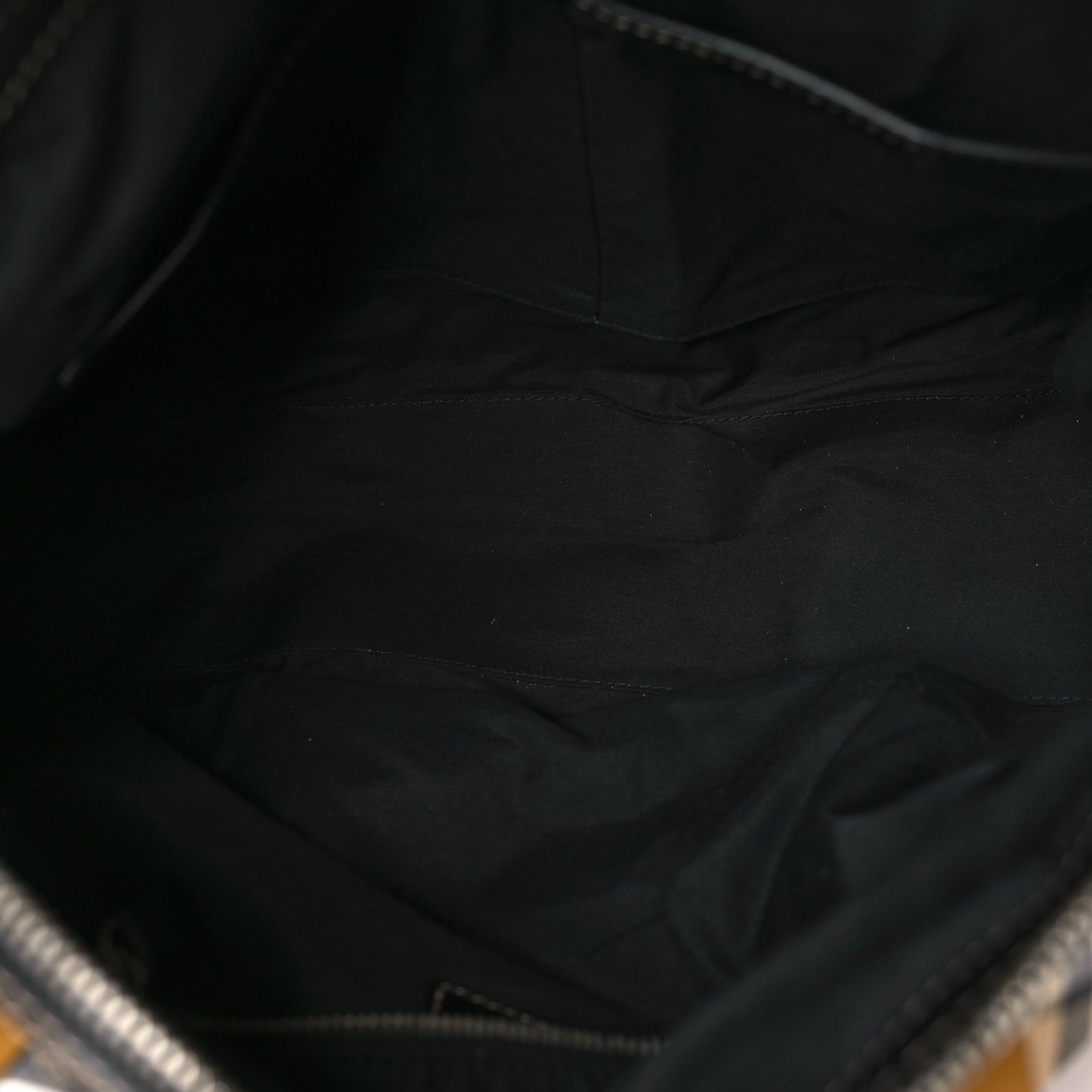 Calfskin Vintage Check Graffiti Print Duffle Bag Yellow