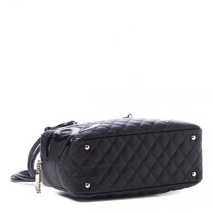 Chanel Calfskin Quilted Large Cambon Bowler Black 4 of 9