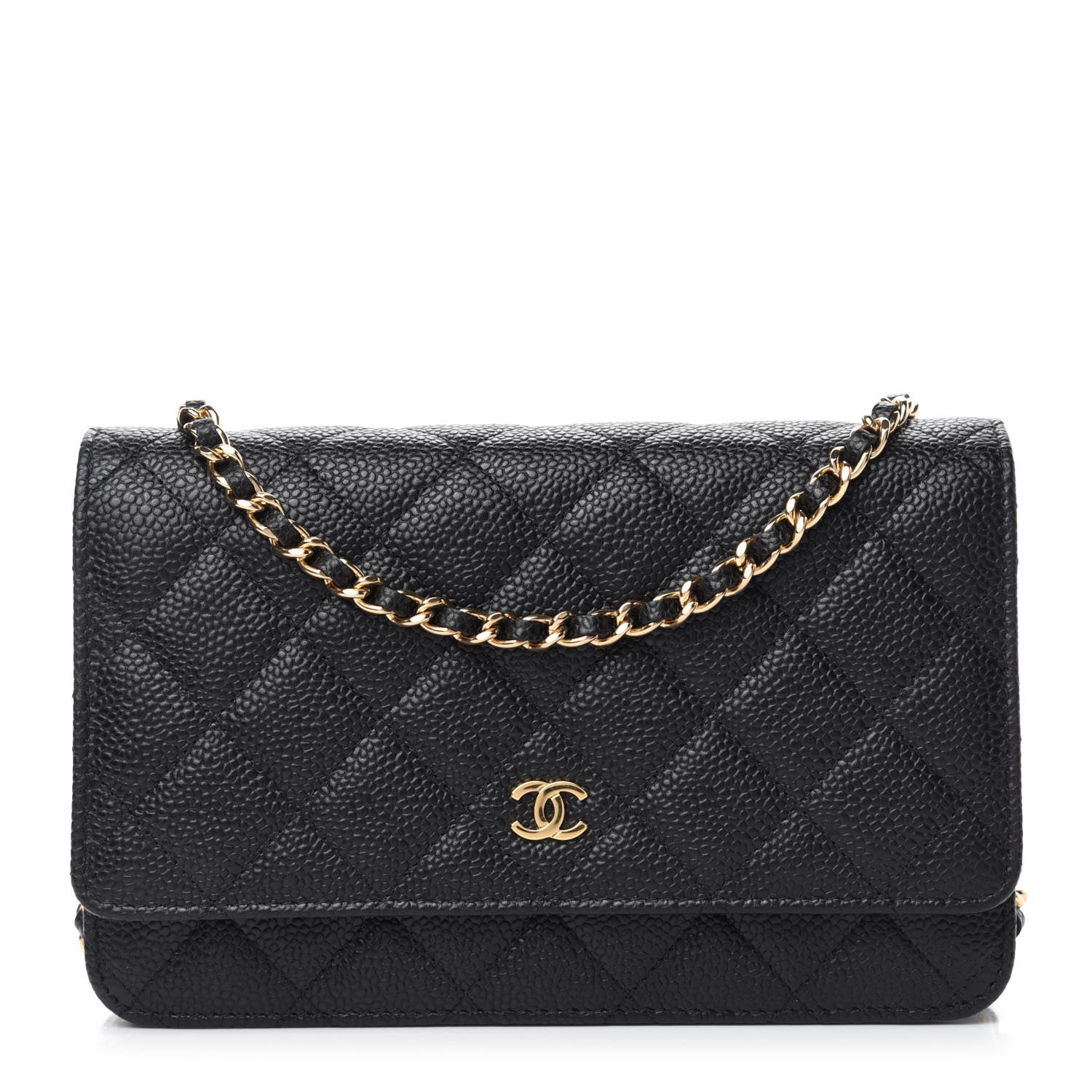 Chanel Caviar Quilted Wallet On Chain WOC Black 1 of 12