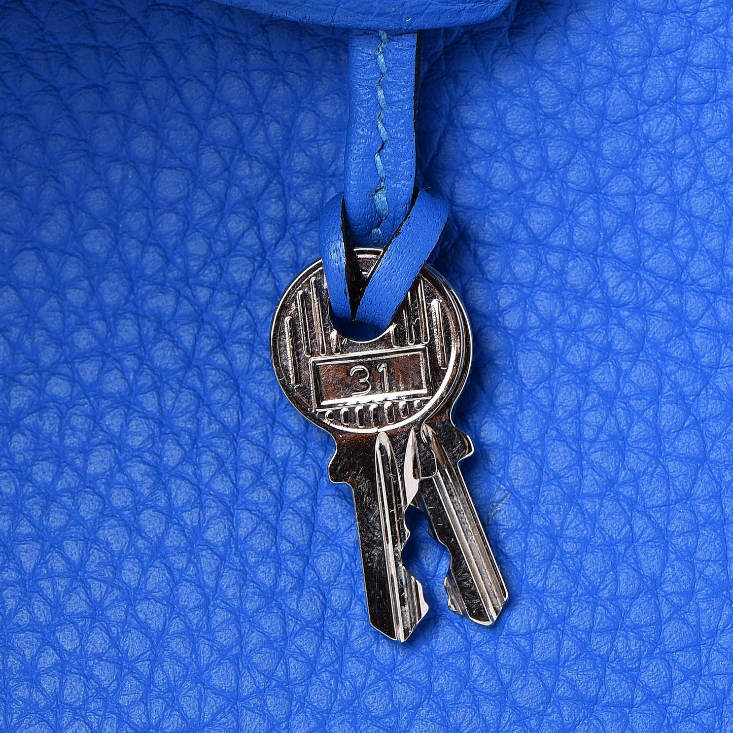 Taurillon Clemence Birkin 35 Bleu Hydra